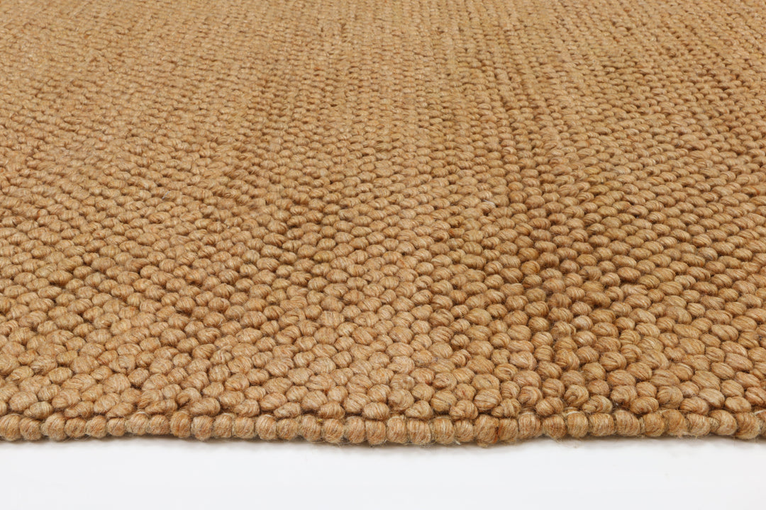 Nice Loopy Copper Wool Blend Rug