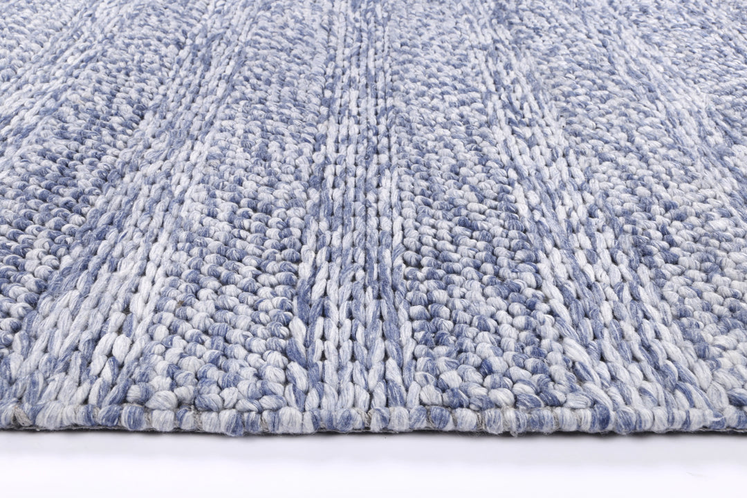 Nice Ringlets Blue Wool Blend Rug