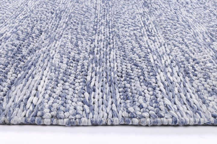 Nice Ringlets Blue Wool Blend Rug