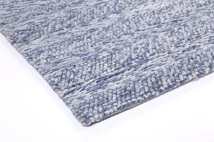 Nice Ringlets Blue Wool Blend Rug