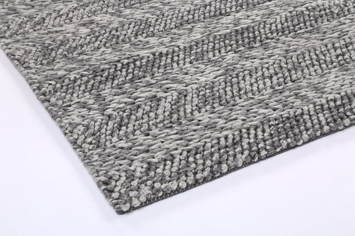 Nice Ringlets Charcoal Wool Blend Rug