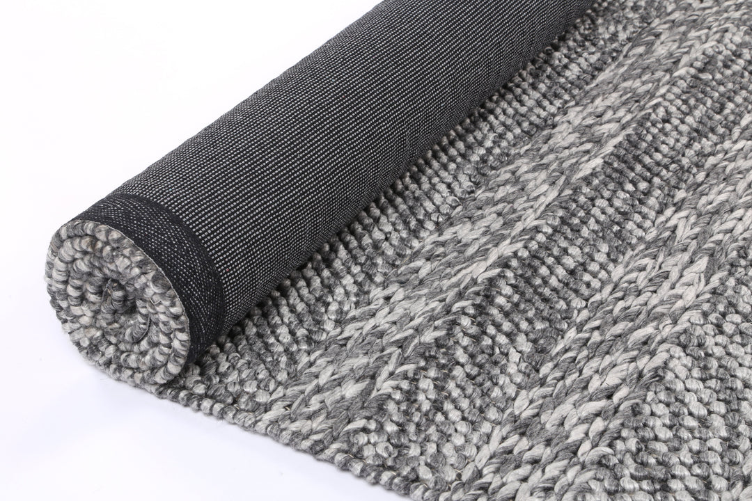 Nice Ringlets Charcoal Wool Blend Rug