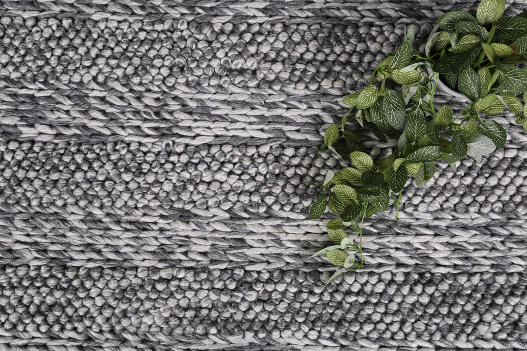 Nice Ringlets Charcoal Wool Blend Rug