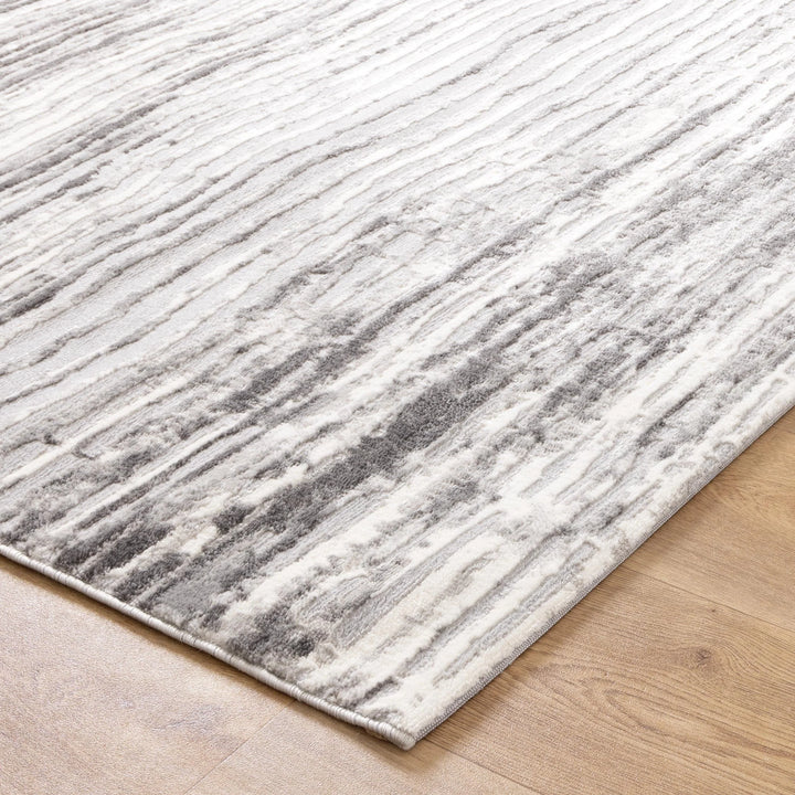 Capri Distressed Lines Grey Rug