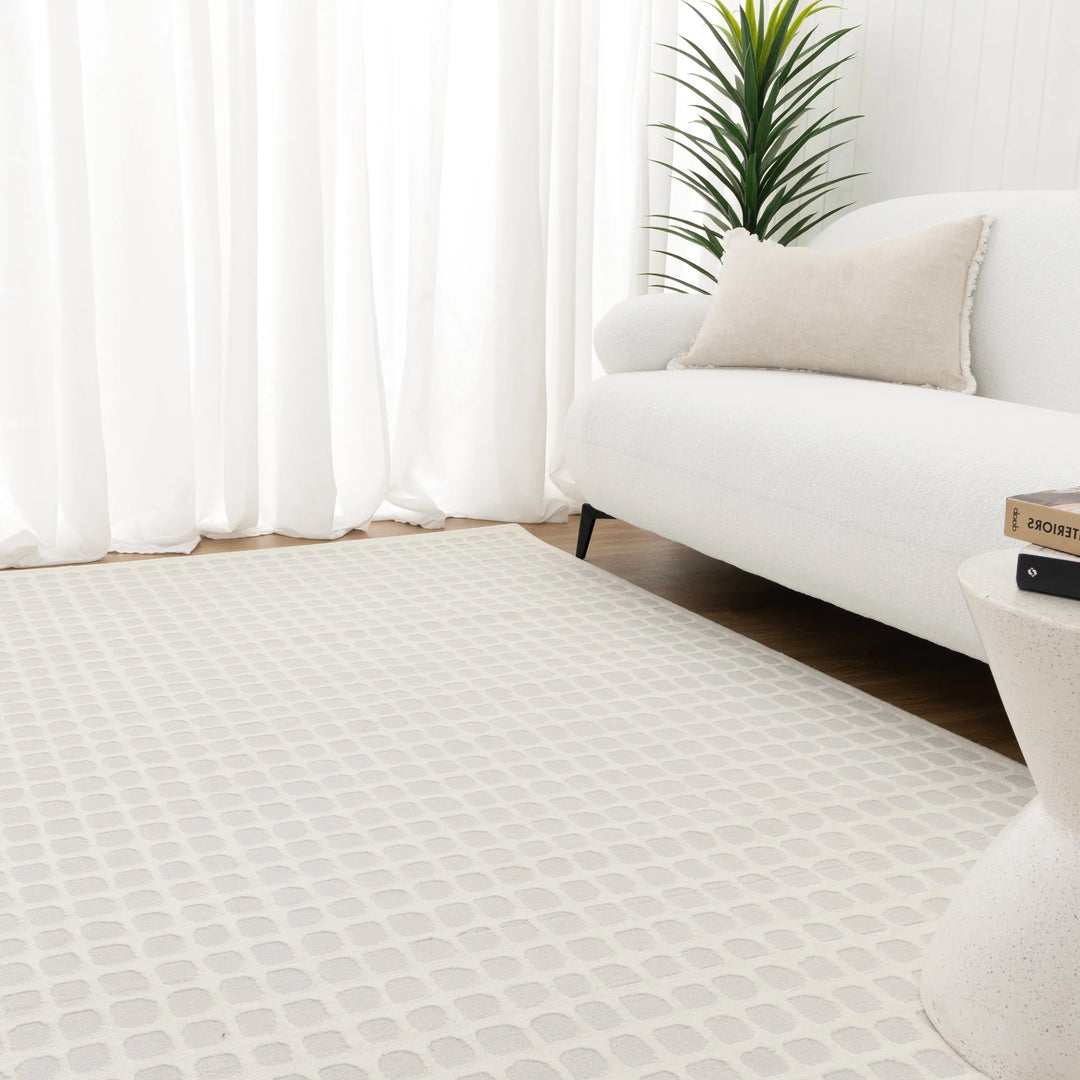 Barca Geometric Shapes Cream Grey Rug