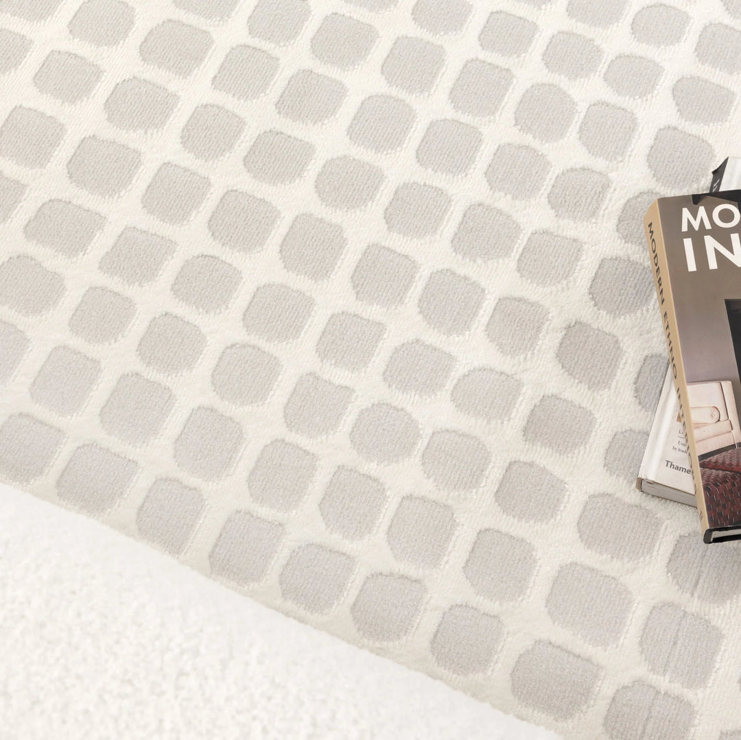 Barca Geometric Shapes Cream Grey Rug