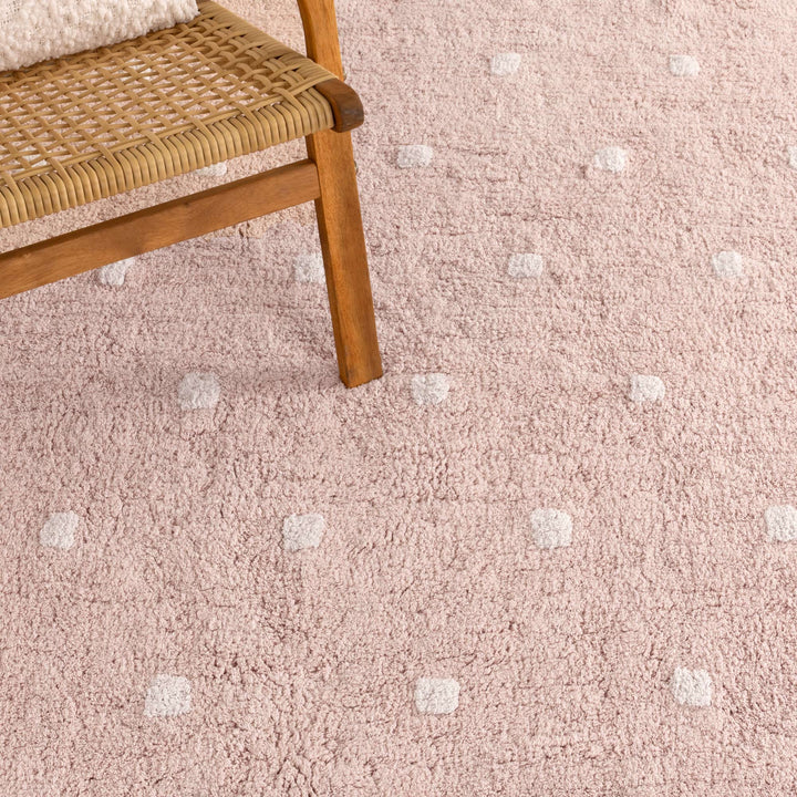 Paris Round Scalloped Kids Rug Blush Pink: New Arrival