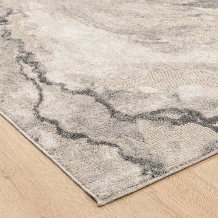 Edition Marble Abstract Grey Rug