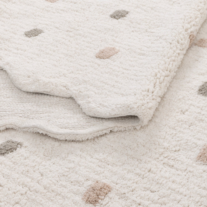 Paris Round Scalloped Kids Rug White &amp; Multi: New Arrival