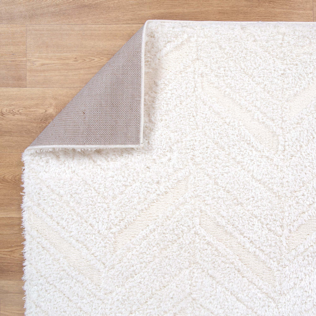 Alps Chevron Cream Shag Rug