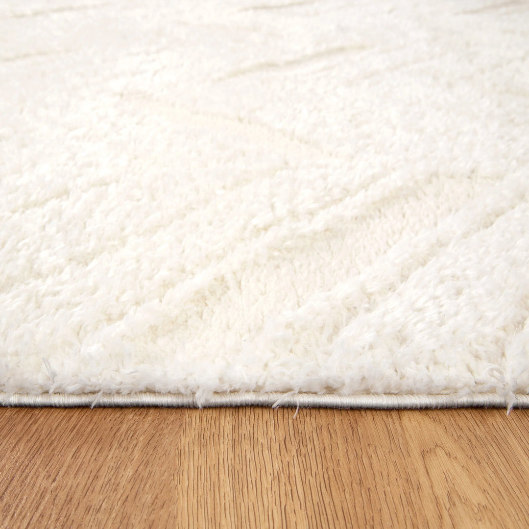 Alps Chevron Cream Shag Rug
