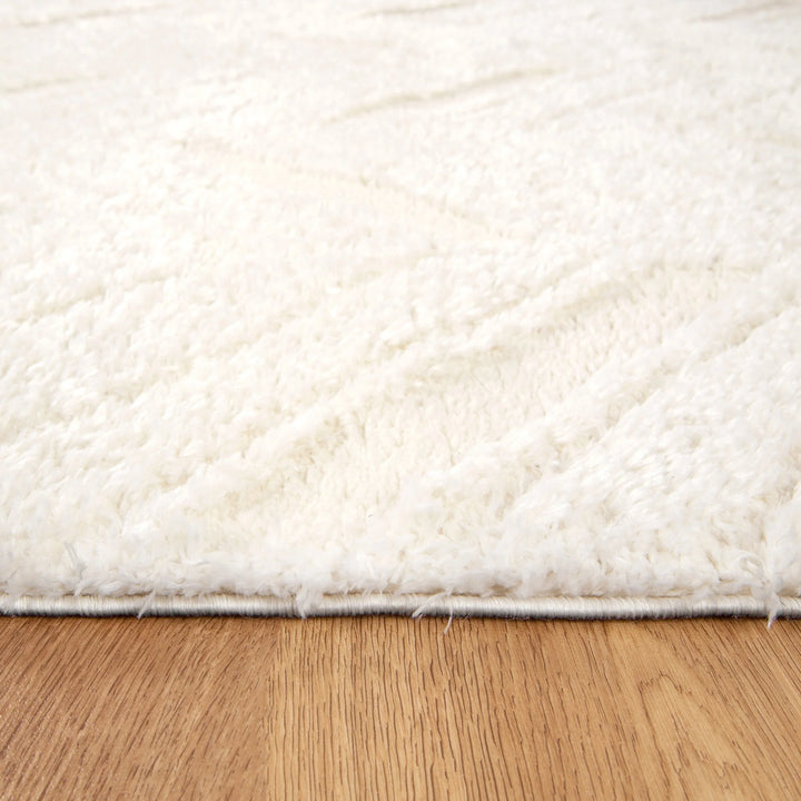 Alps Chevron Cream Shag Rug