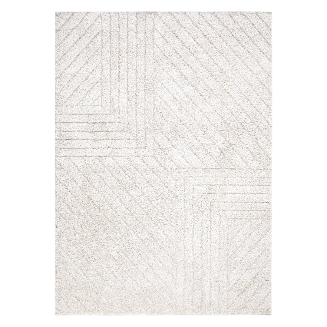 Alps Modern Beige Shag Rug