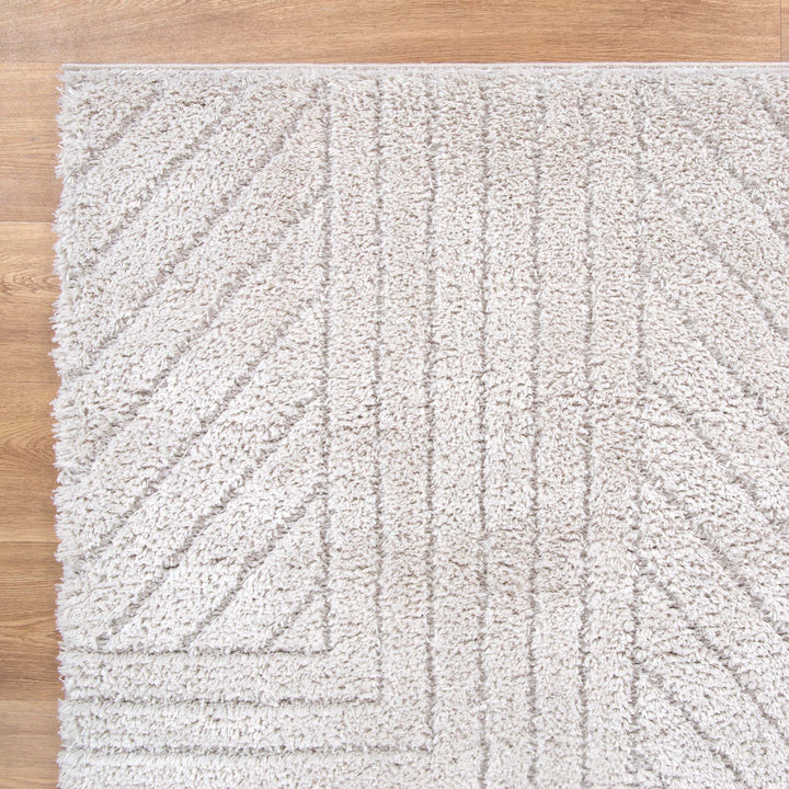 Alps Modern Beige Shag Rug