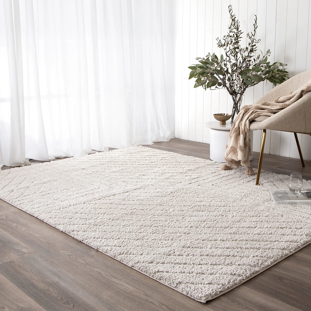 Alps Modern Beige Shag Rug