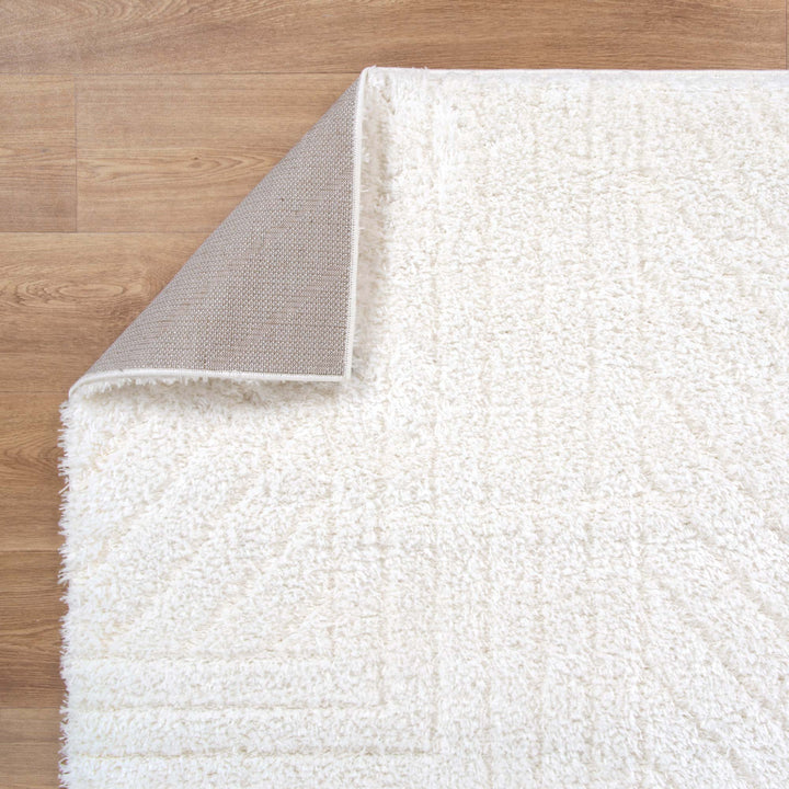 Alps Modern Cream Shag Rug