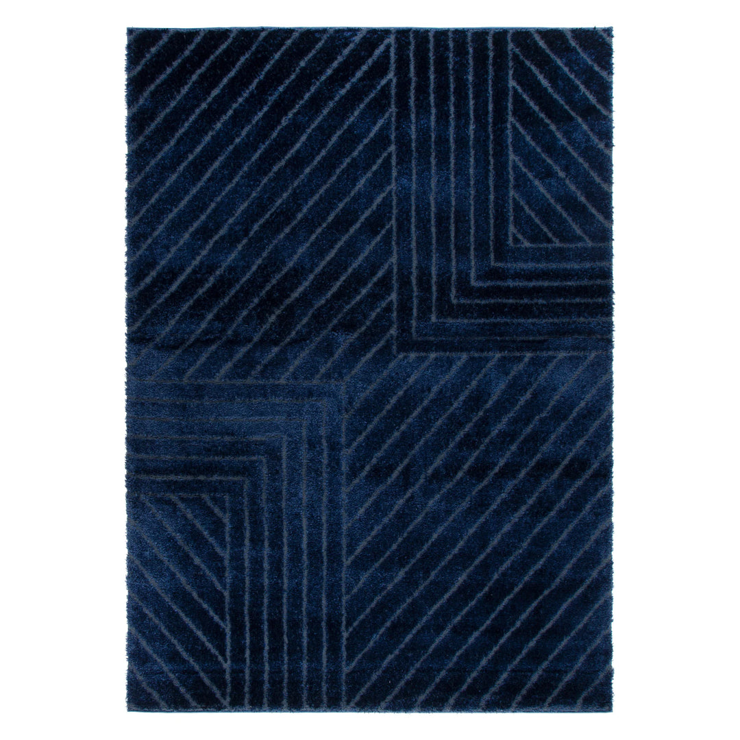 Alps Modern Navy Shag Rug