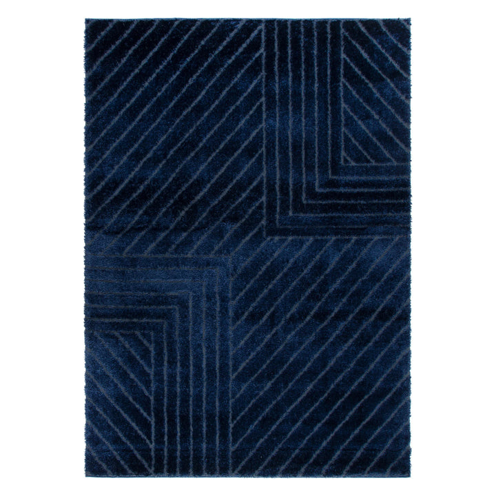 Alps Modern Navy Shag Rug