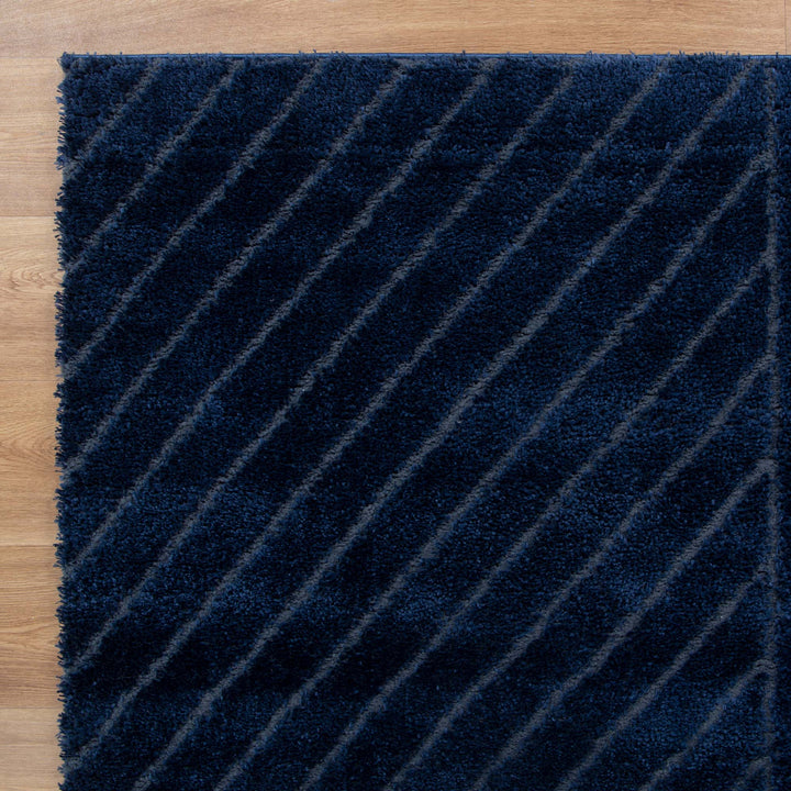 Alps Modern Navy Shag Rug