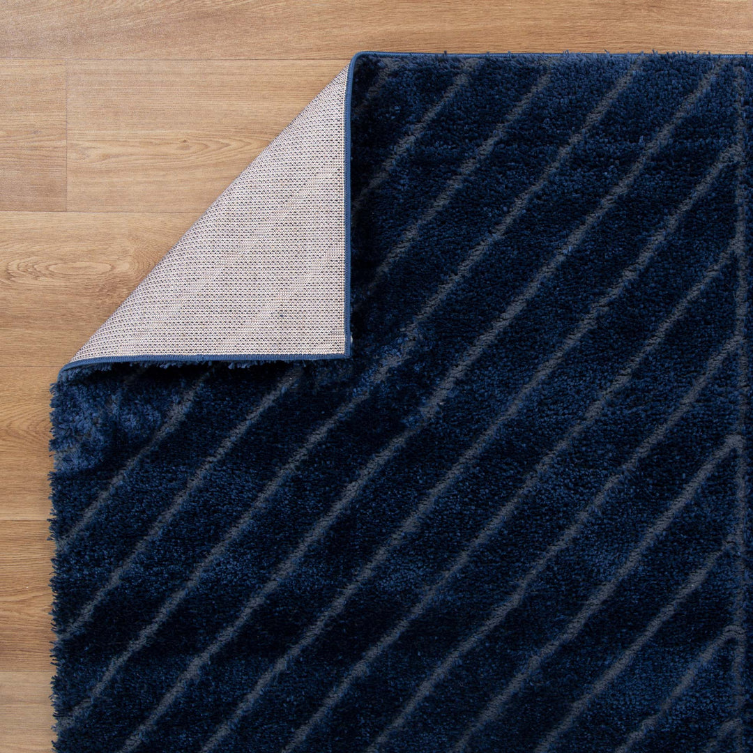 Alps Modern Navy Shag Rug