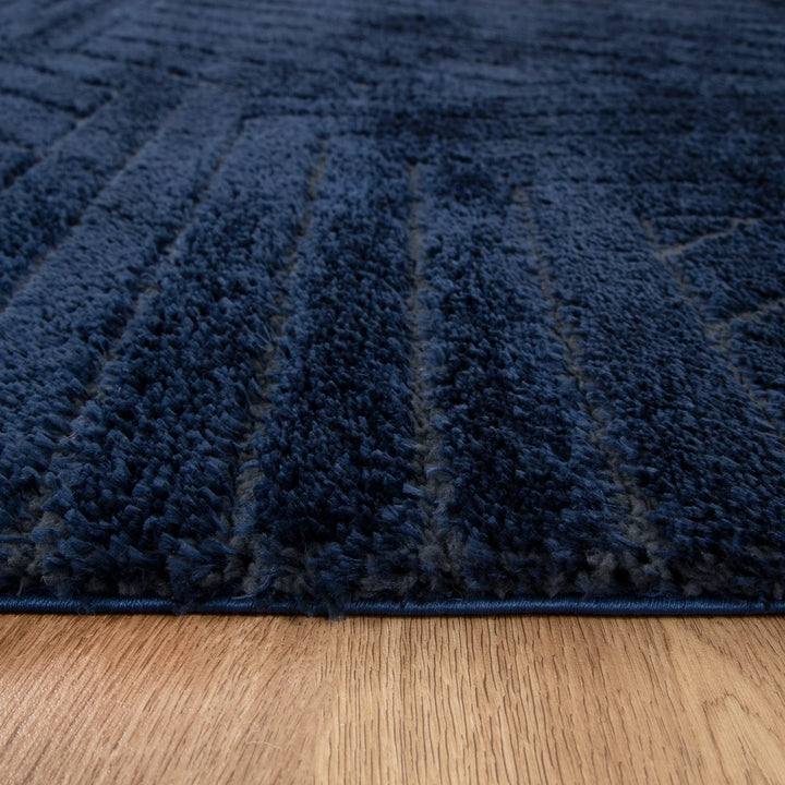 Alps Modern Navy Shag Rug
