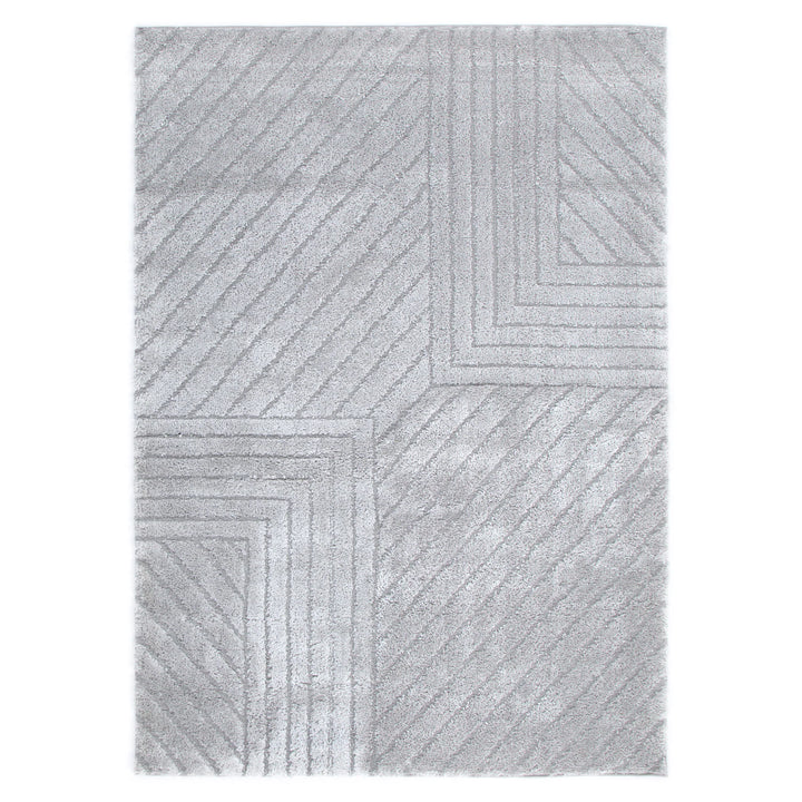 Alps Modern Silver Shag Rug