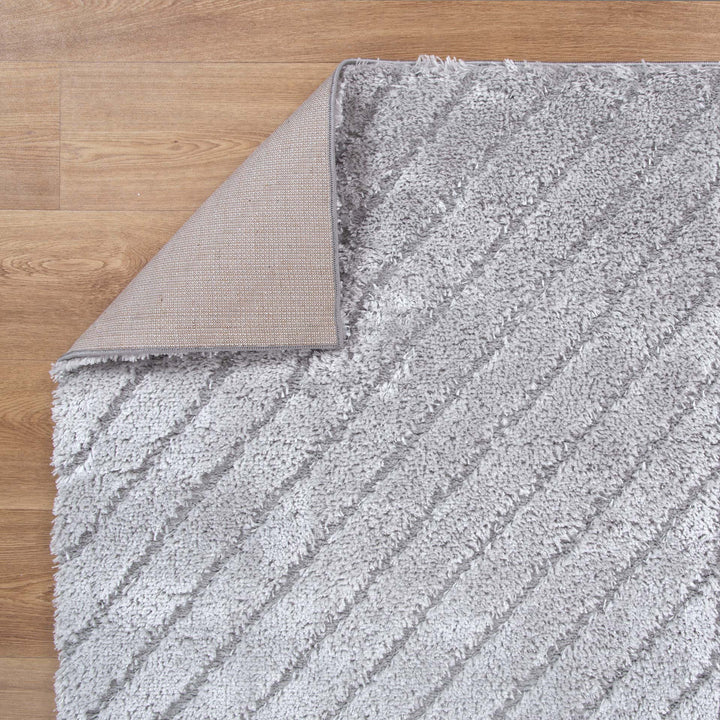 Alps Modern Silver Shag Rug