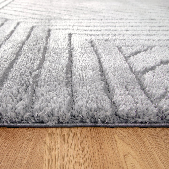 Alps Modern Silver Shag Rug