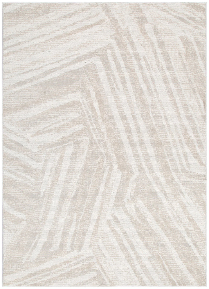 Yazd Geo Lines Beige Cream Rug - TOS1