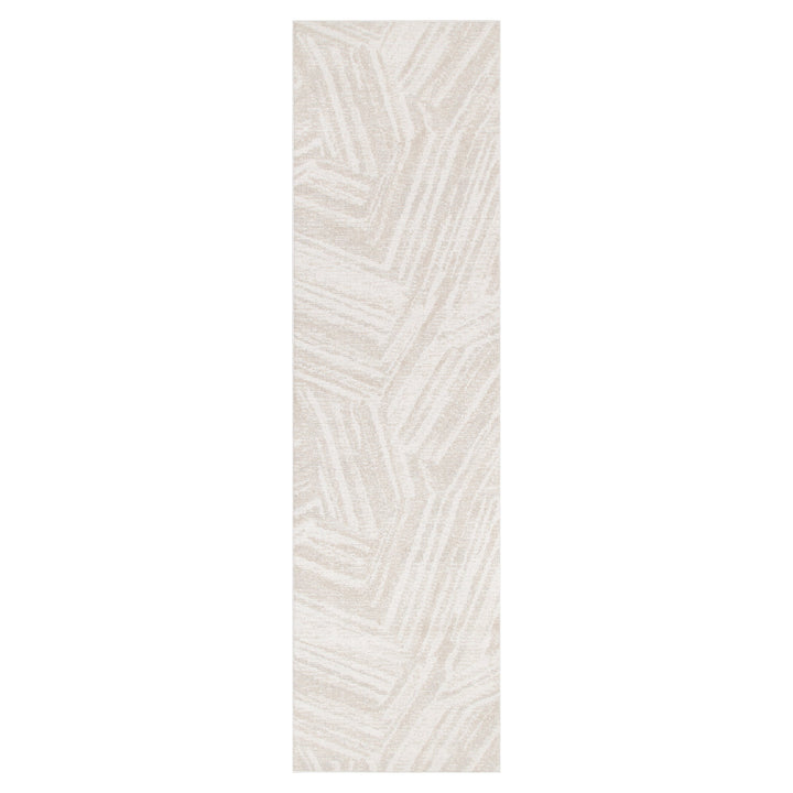 Yazd Geo Lines Beige Cream Rug - TOS1