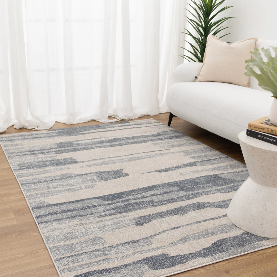 Yazd Watercolour Blue Rug - TOS3