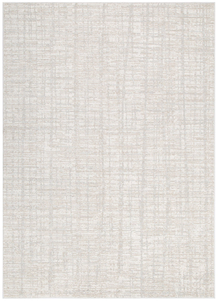 Yazd Distressed Lines Grey Beige Rug - TOS4