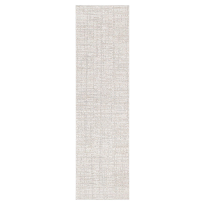 Yazd Distressed Lines Grey Beige Rug - TOS4