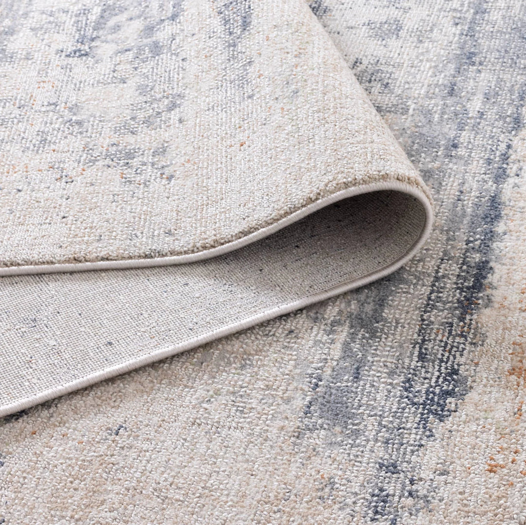 Yazd Distressed Splash Beige Blue Rug TOS5