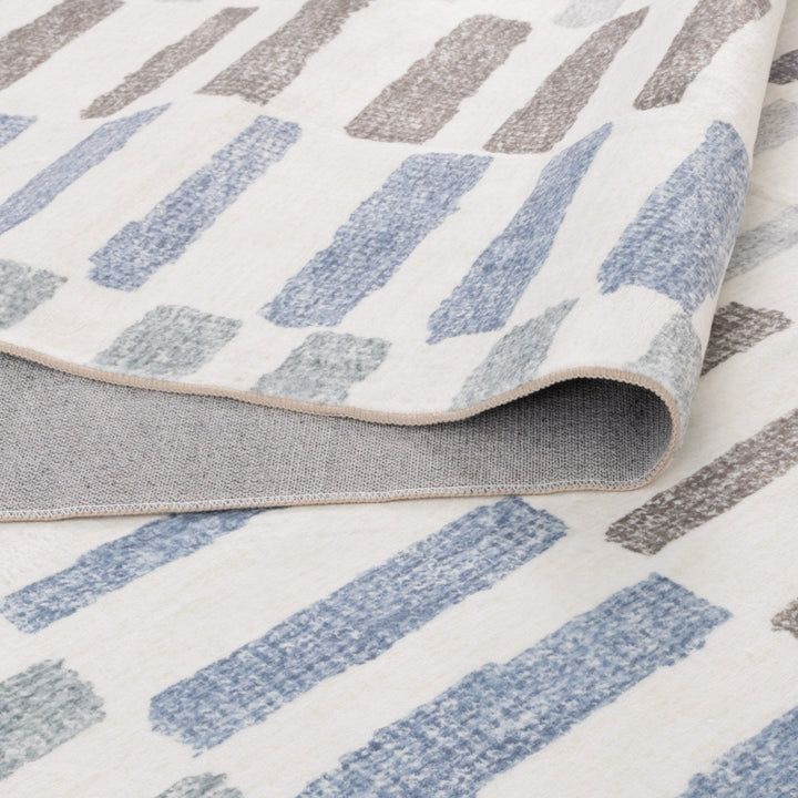 Vance Modern Stripes Machine Washable Rug