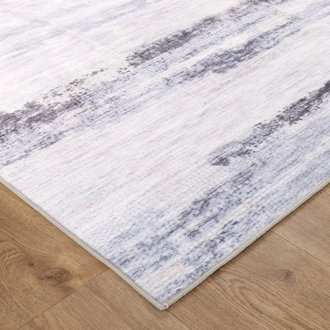 Vance Blue Multi Abstract Machine Washable Rug