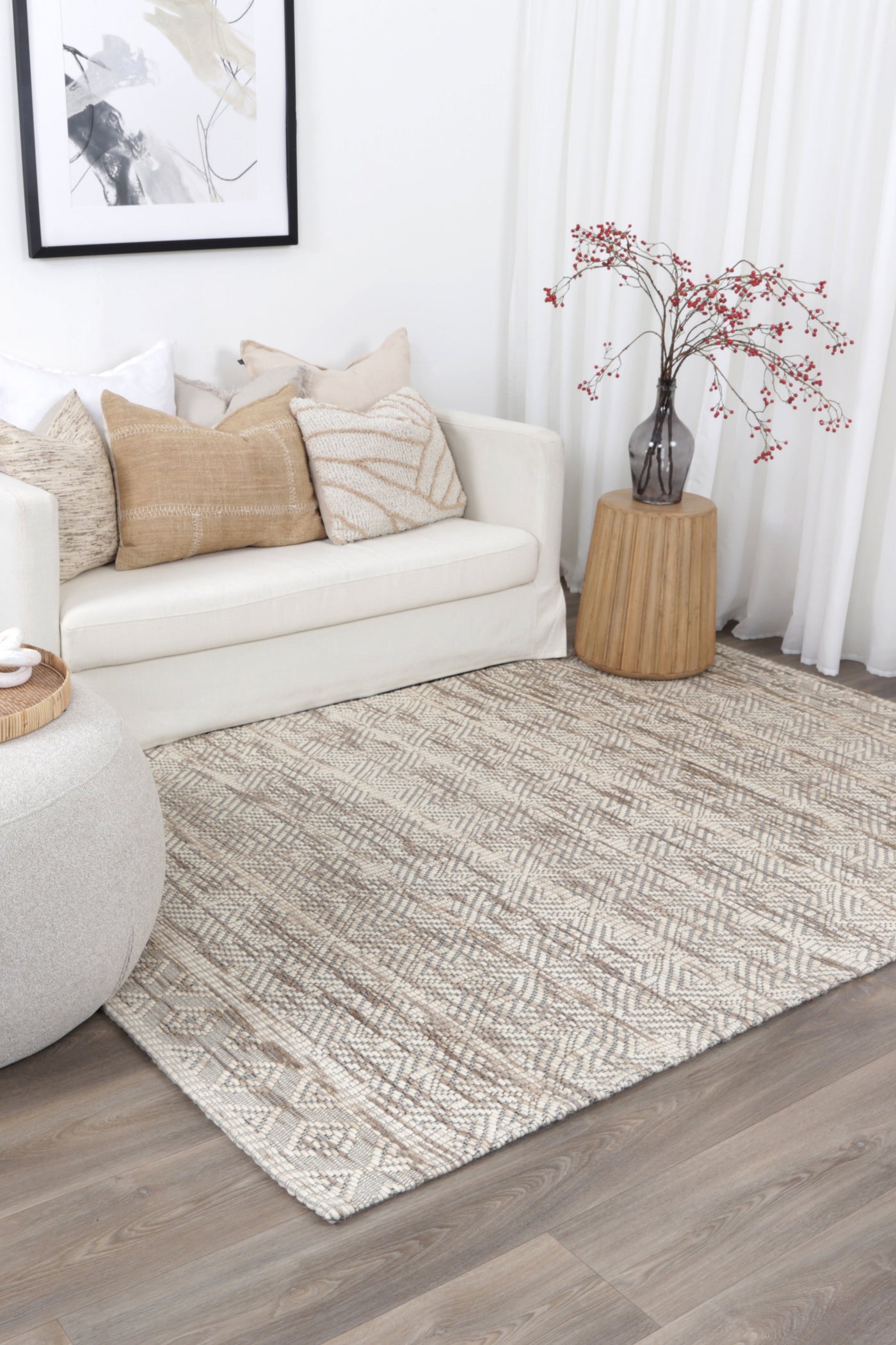 Coppola 04 Beige Wool Rug