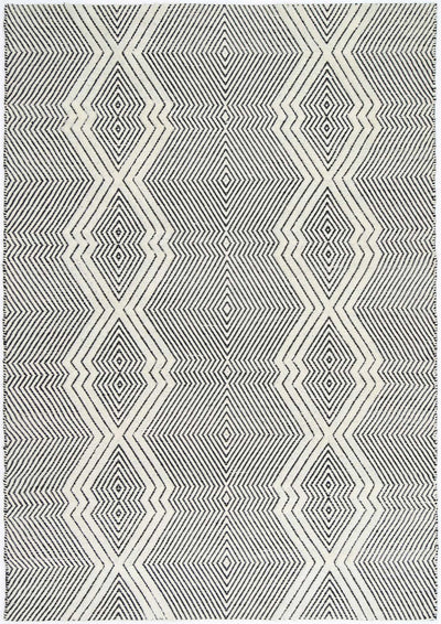 Hima Black & White Wool Blend Rug