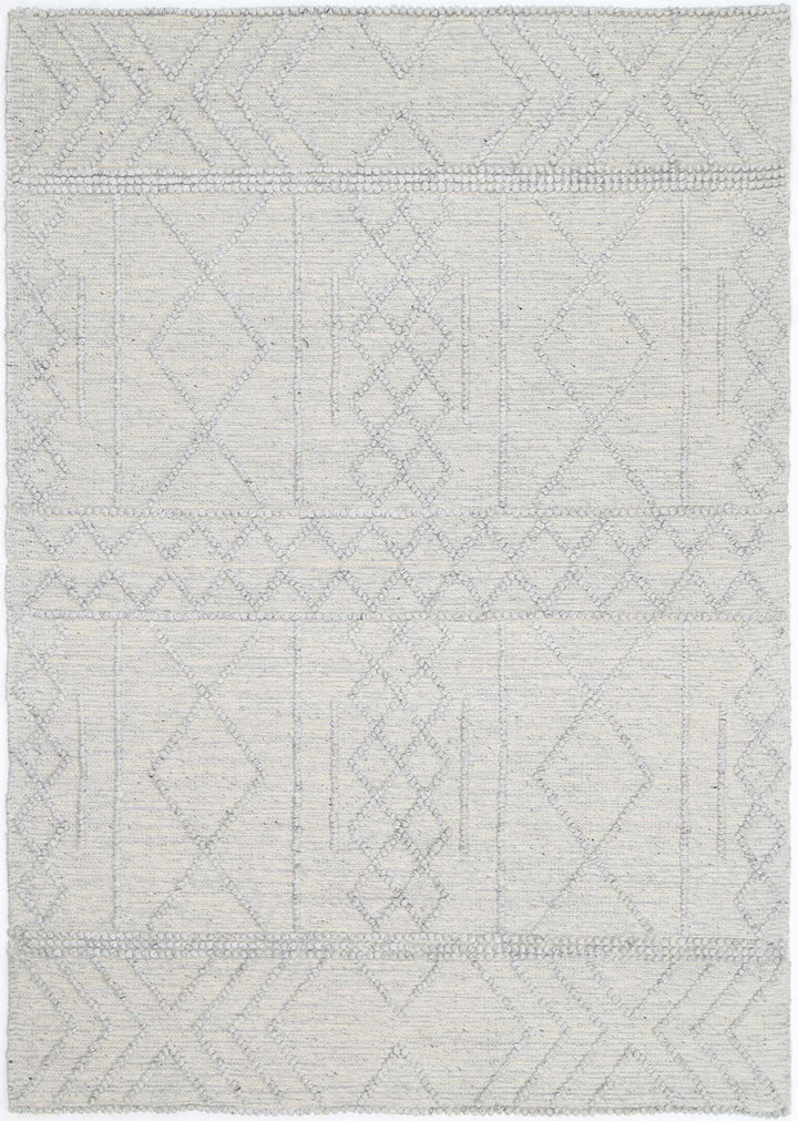 Hima Geometric Grey 1 Wool Blend Rug