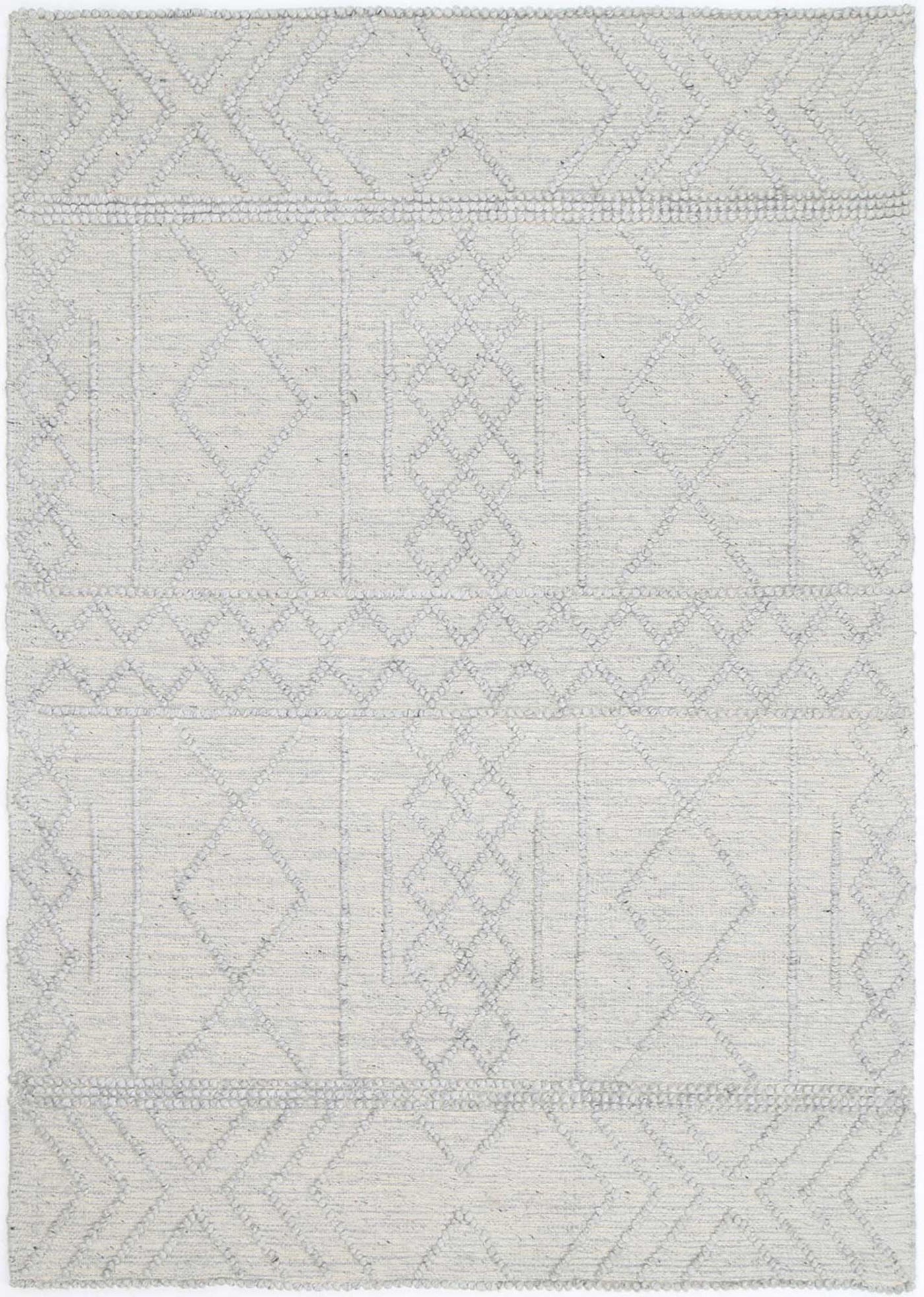 Hima Geometric Grey 1 Wool Blend Rug