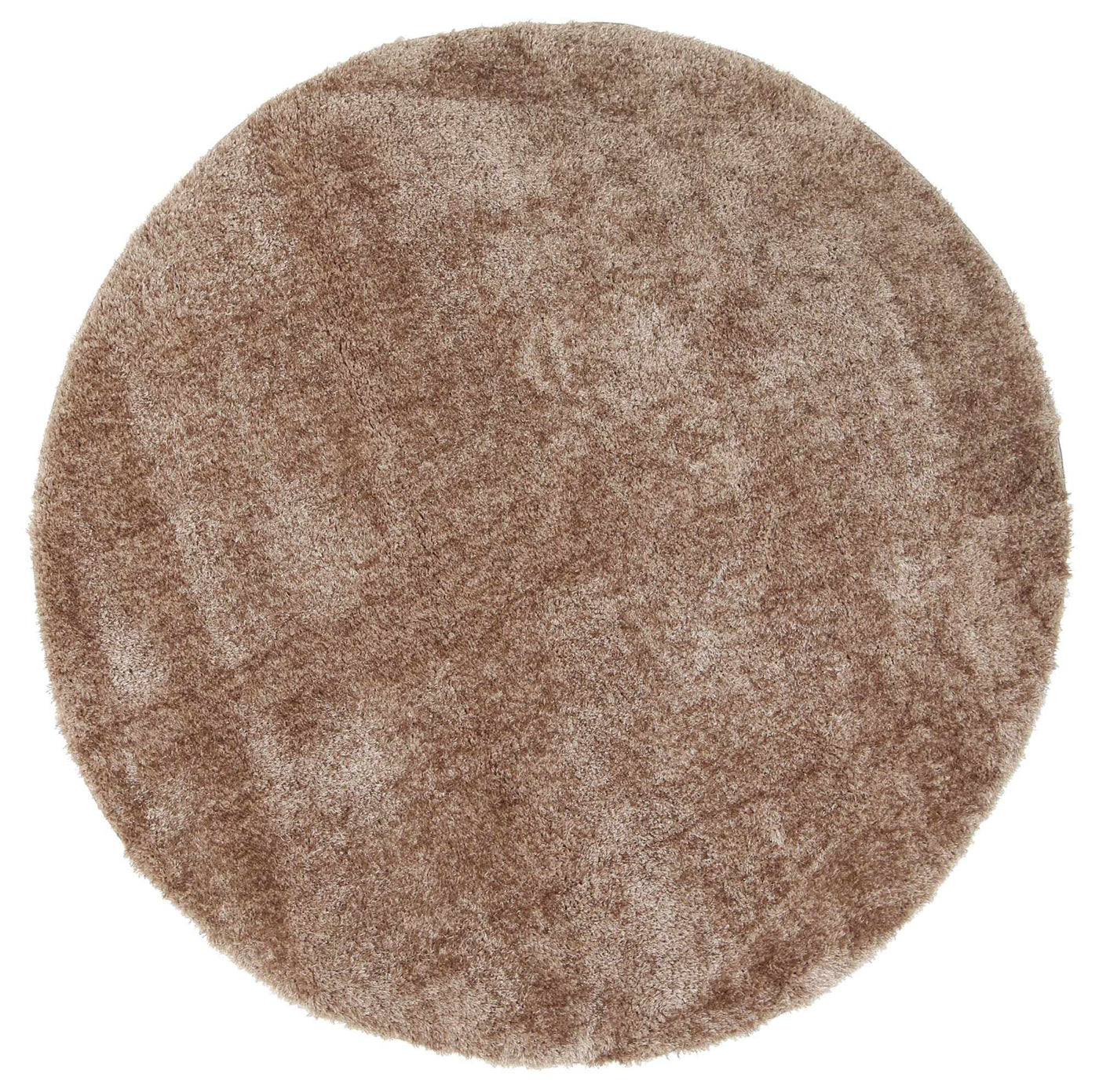 Puffy Soft Shaggy Round Rug Camel