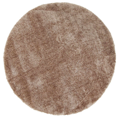 Puffy Soft Shaggy Round Rug Camel