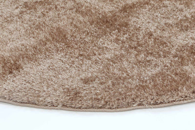 Puffy Soft Shaggy Round Rug Camel