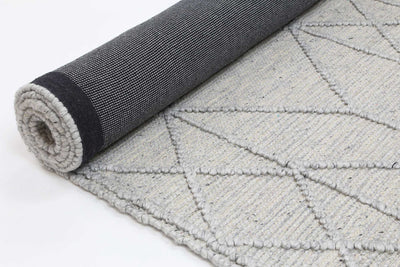 Hima Grey Wool Blend Rug