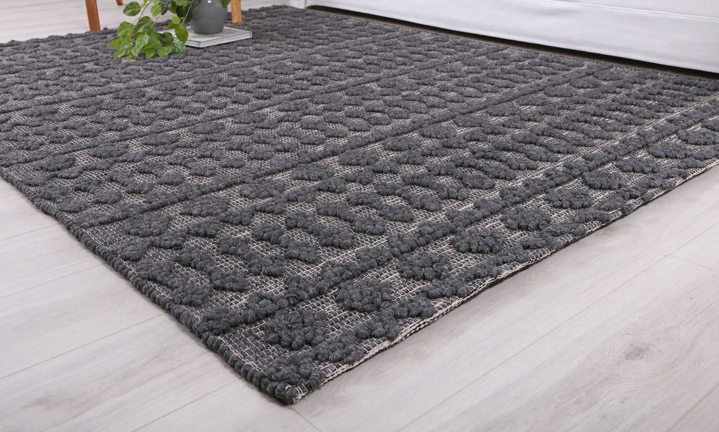 Hima Grey 2 Wool Blend Rug