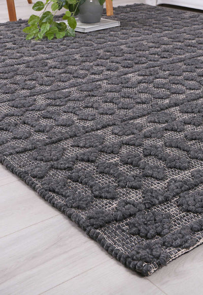 Hima Grey 2 Wool Blend Rug