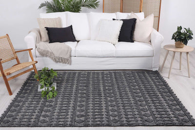 Hima Grey 2 Wool Blend Rug