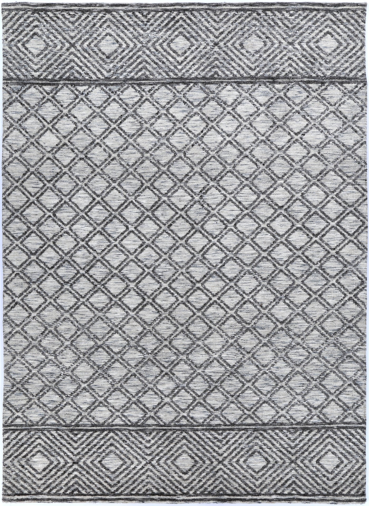 Amber Charcoal & Beige Cotton Blend Rug