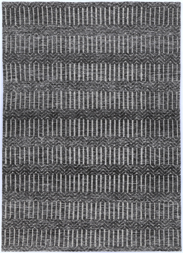 Amber Charcoal & Beige Cotton Blend Rug