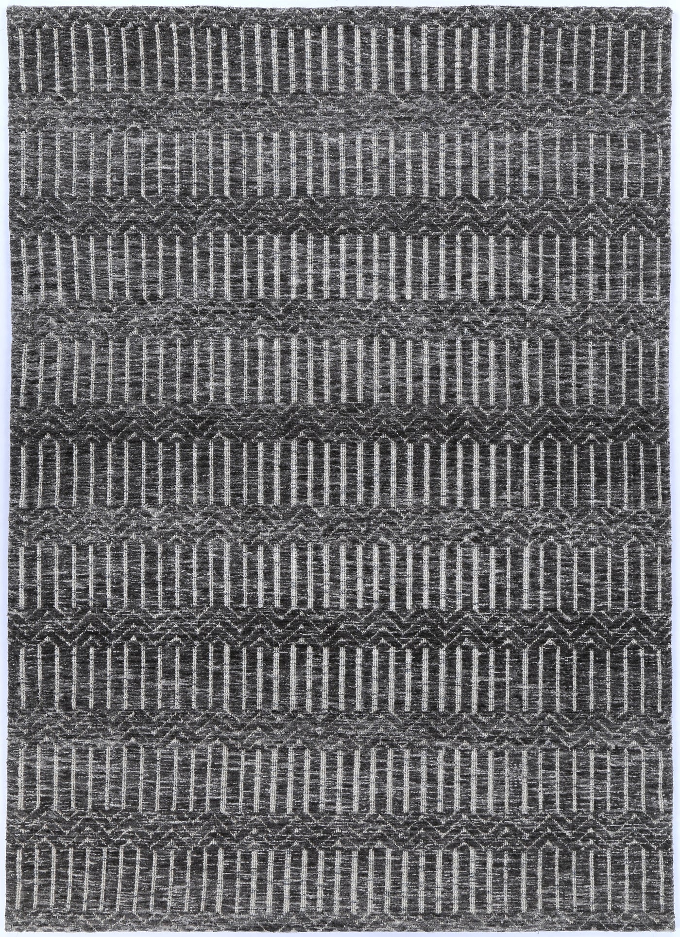 Amber Charcoal & Beige Cotton Blend Rug